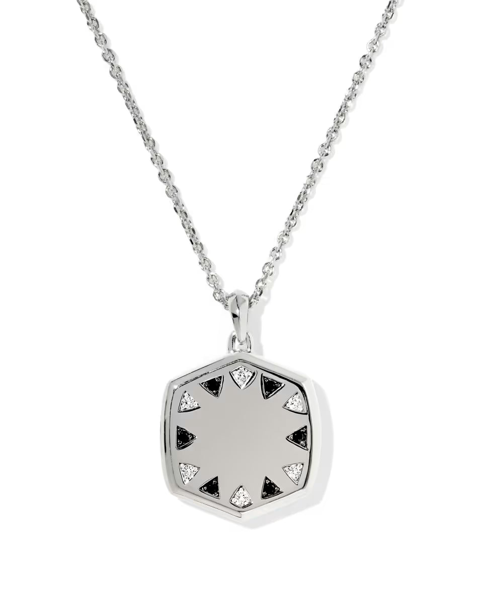 Large Metal Davie Sterling Silver Locket Necklace