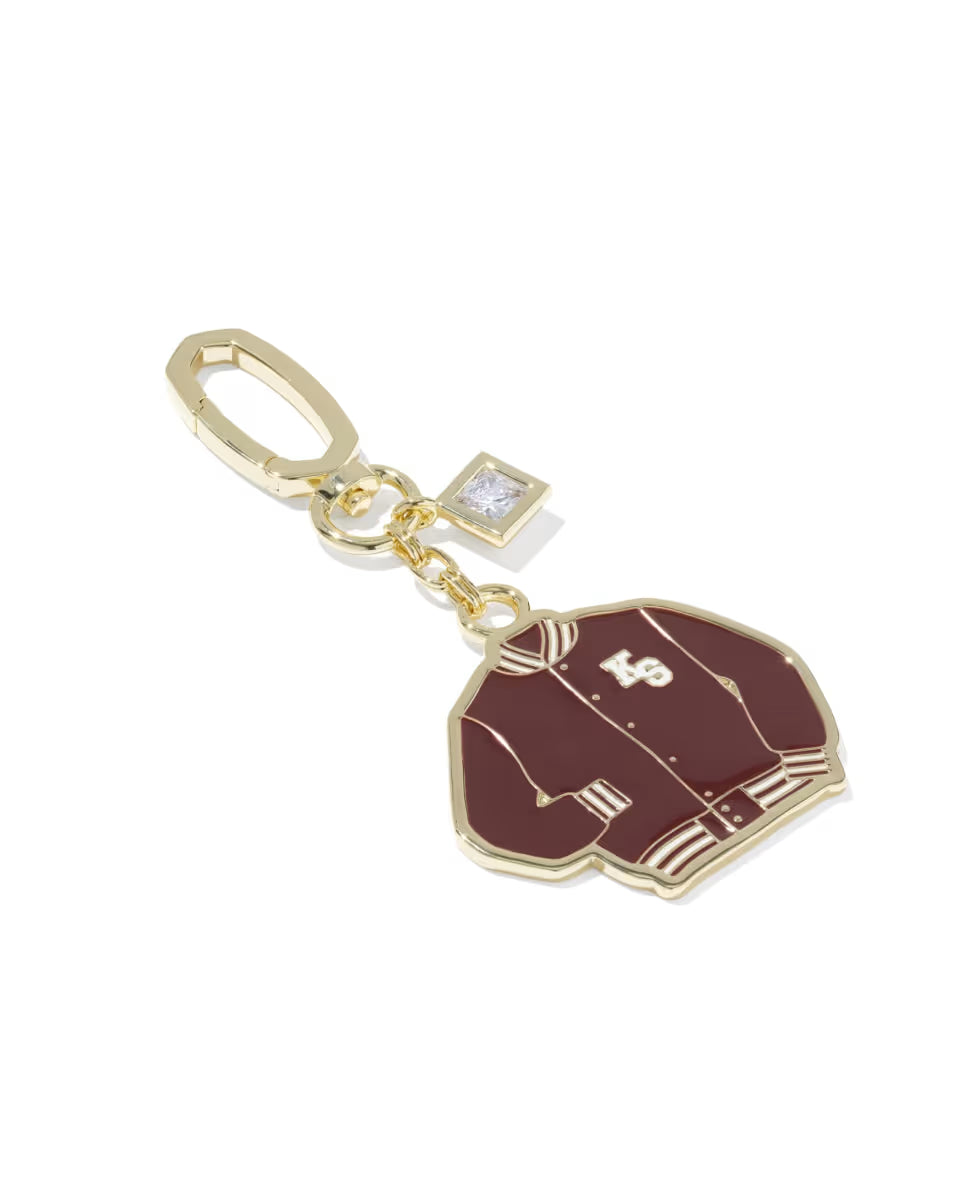 Varsity Jacket Enamel Gold Bag Charm