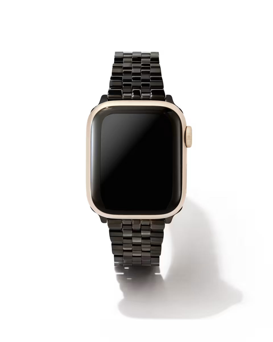 Alex 5 Link Watch Band in Black Stainless Steel