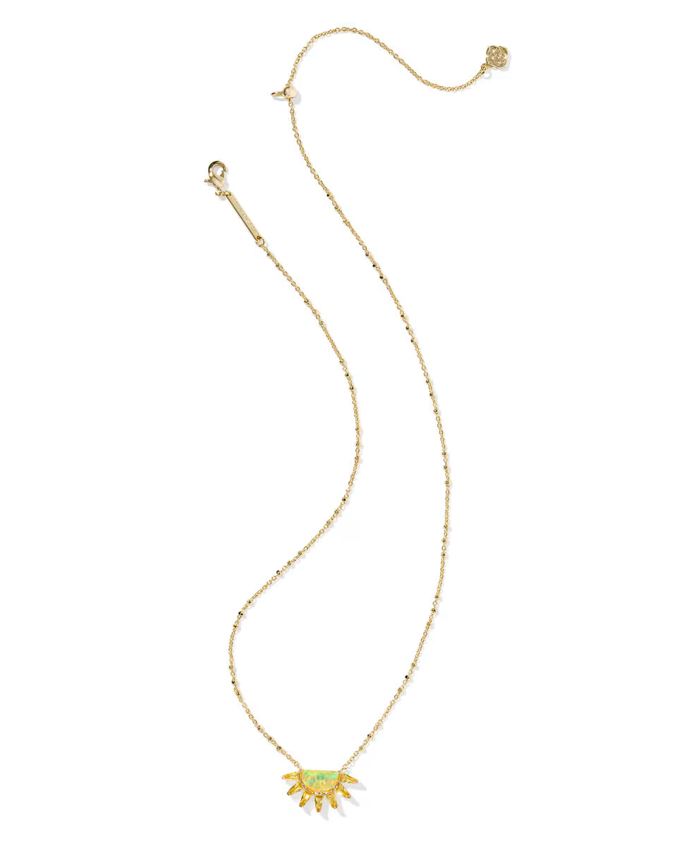 Samantha Sun Gold Short Pendant Necklace