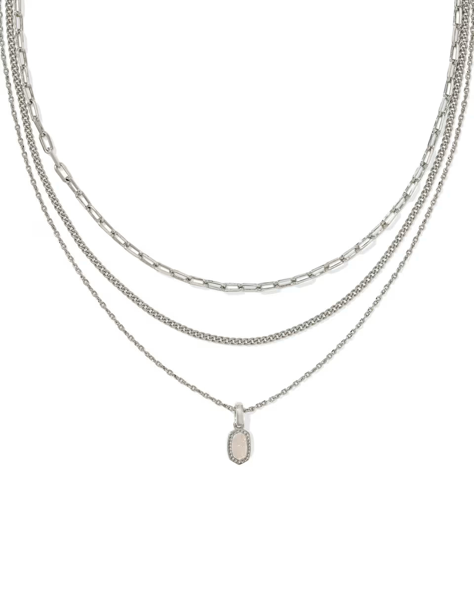 Mini Elisa Silver Triple Strand Necklace