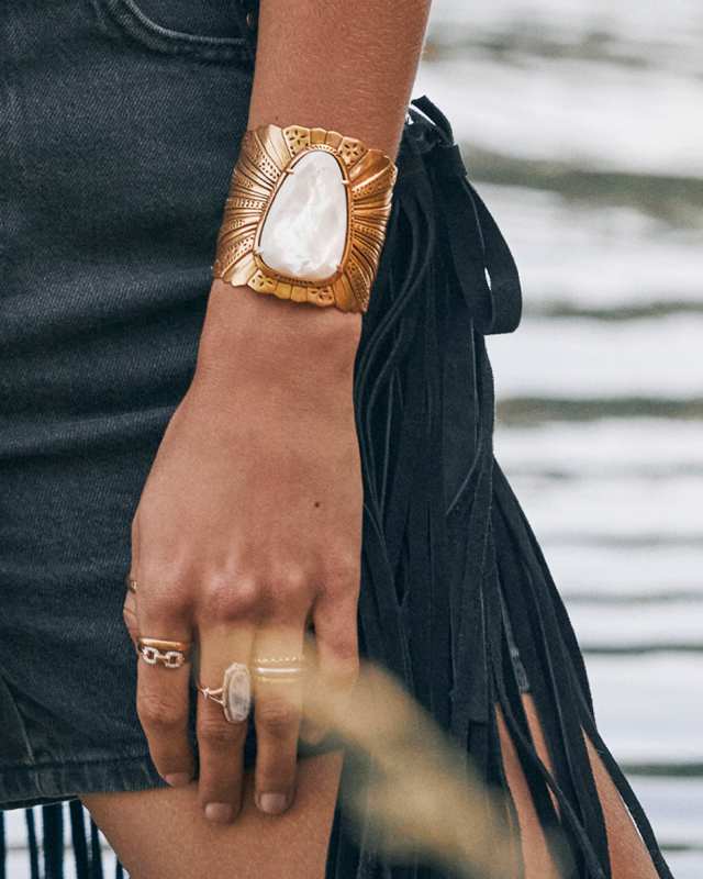 Starla Vintage Gold Cuff Bracelet
