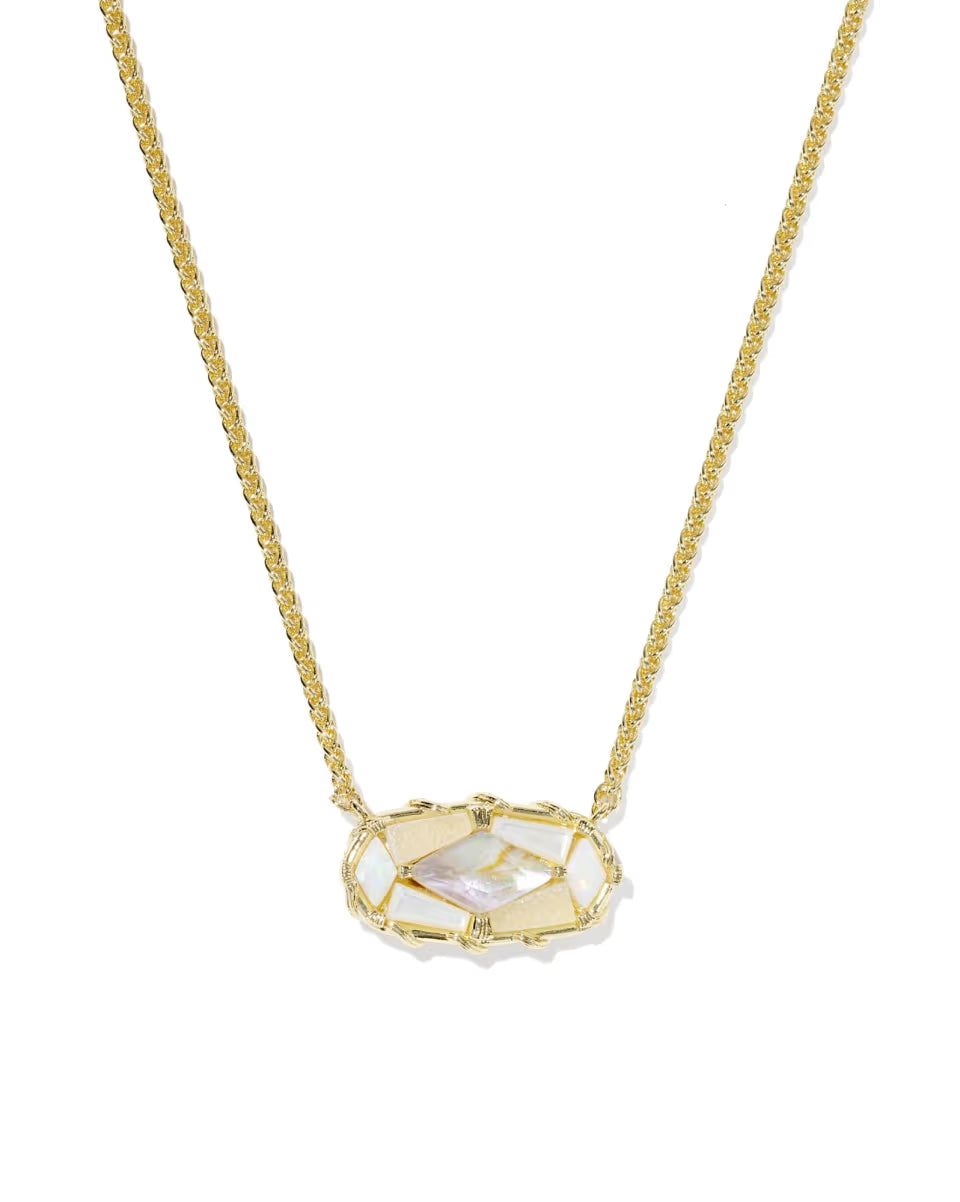Dolly Parton x Kendra Scott Patchwork Elisa Vintage Gold Short Pendant Necklace