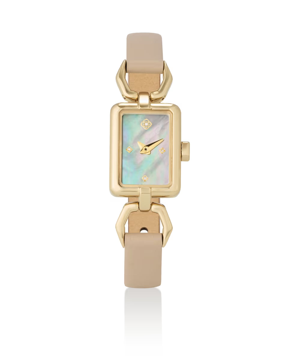 Adela Gold Leather Watch
