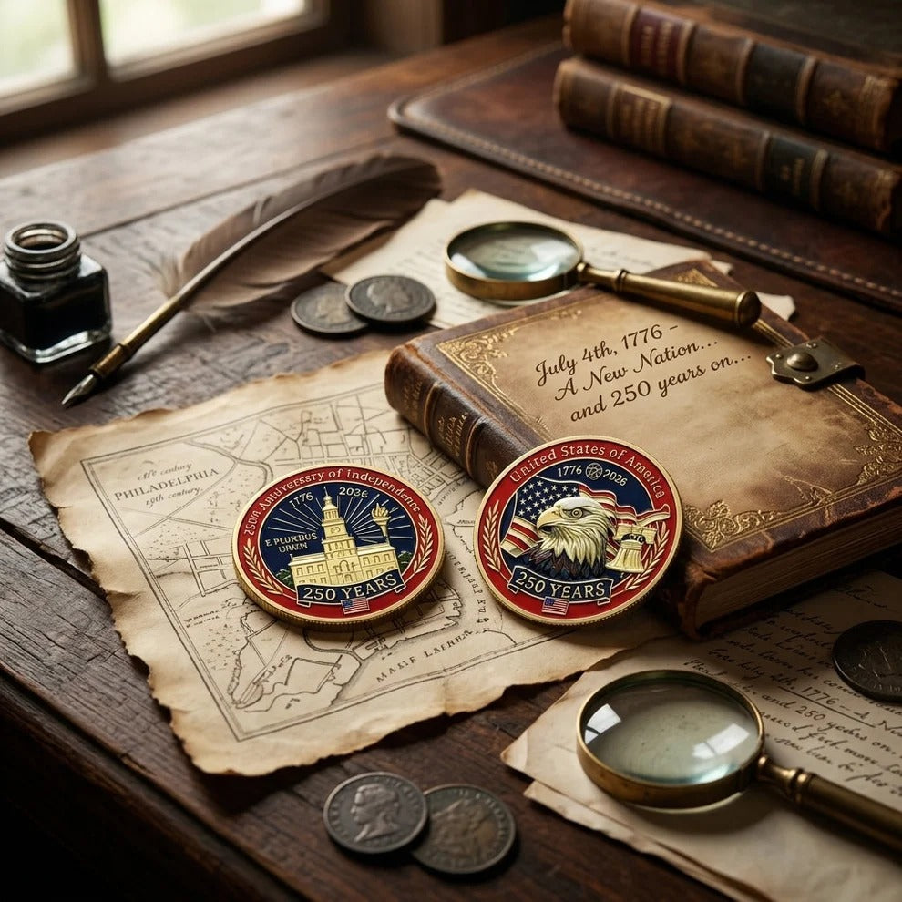 USA 250th Anniversary Commemorative Coin Set (9-Piece)