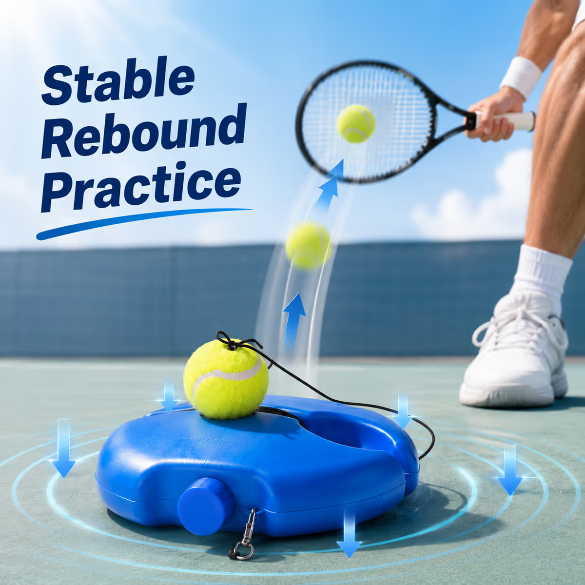 🎾 Solo Tennis Trainer With Round Base